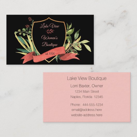 フローラ枠名刺 名刺 (正面/裏面)