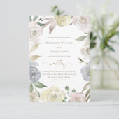 フローラ枠結婚式招待状 招待状 (スタンド正面)