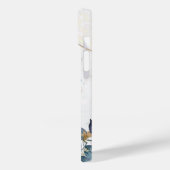 フローラ枠、ティール（緑がかった色）グラフィックアート、マンダラ Case-Mate iPhoneケース (裏面 / 左)