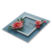 フローラ枠（ピンク色の花） タイル (側面)