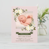 フローラ枠 |写真ベビー誕生発表 案内状 (スタンド正面)