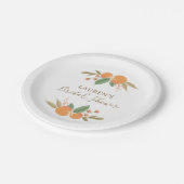 フローラ柑橘ブライダルシャワー ペーパープレート (アングル)