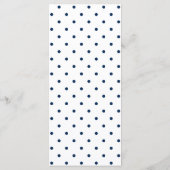 フローラ桃と海軍の水色ディナーメニューカード メニュー (裏面)