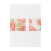 フローラ桃と緑 招待状ベリーバンド (裏面例)