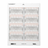 フローラ桃と銀結婚のボトルのラベル ラベル (フルシート)