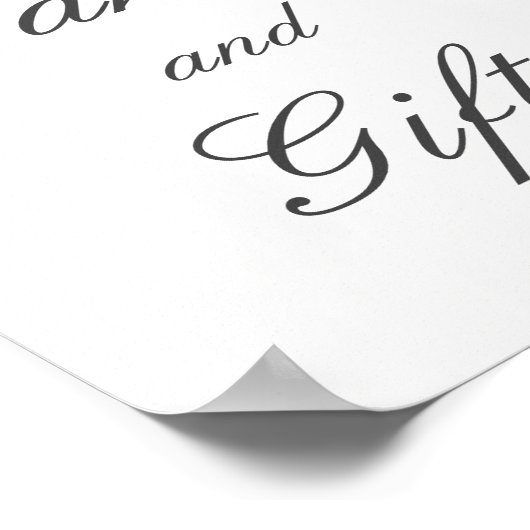 フローラ桃のカードと結婚ギフトのポスター ポスター (角)