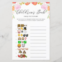 フローラ桃の絵文字の赤ちゃんシャワーゲーム