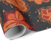 フローラ桃の継ぎ目のパターン ラッピングペーパー (ロールコーナー)