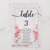 フローラ桜さくらんぼ結婚の座席表 招待状 (正面/裏面)