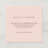 フローラ梅と紅水色ウェディングプランナー スクエア名刺 (裏面)