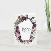 フローラ棺ハロウィーン赤ちゃんシャワー サンキューカード (正面)