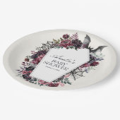 フローラ棺ハロウィーン赤ちゃんシャワー ペーパープレート (アングル)