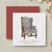 フローラ椅子インテリアデザイナーデコレータ演出 スクエア名刺