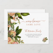 フローラ植物の緑の移エレガント動 案内ポストカード (正面/裏面)