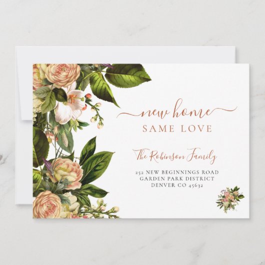 フローラ植物の緑の移エレガント動 案内状 (正面)