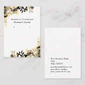 フローラ植物カラフルジュエリーイヤリングディスプレイ 名刺 (正面/裏面)