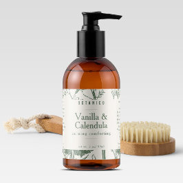 フローラ植物セージ緑の成分製品 長方形シール