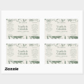 フローラ植物セージ緑の成分製品 長方形シール (シート)