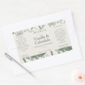 フローラ植物セージ緑の成分製品 長方形シール (封筒)