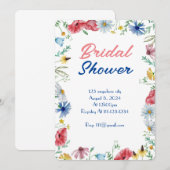 フローラ植物ブライダルシャワー 招待状 (正面/裏面)