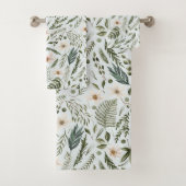 フローラ植物園水彩自然模様 バスタオルセット (インサイチュ)