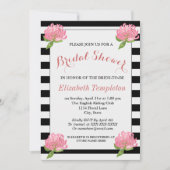 フローラ植物型モダンブライダルシャワーカード 招待状 (正面)