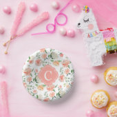 フローラ植物学プリントとYour Monogram ペーパーボウル (パーティー)