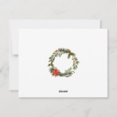 フローラ植物家族写真クリスマス シーズンカード (裏面)