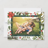 フローラ植物家族写真クリスマス シーズンカード (正面)