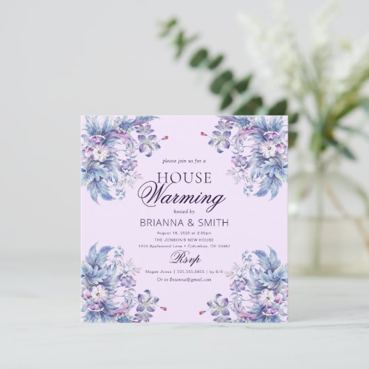 フローラ植物引っ越し祝いパーティー 招待状 (スタンド正面)