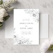 フローラ植物性イラストレーション日付を保存 ポストカード