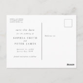 フローラ植物性イラストレーション日付を保存 ポストカード (裏面)