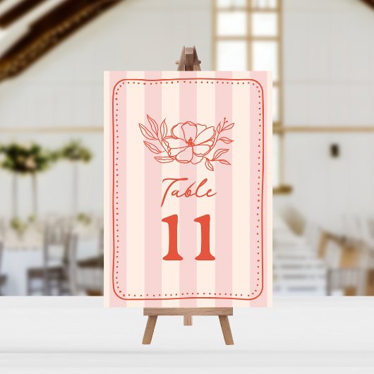 フローラ植物性ピンクストライプク結婚 招待状