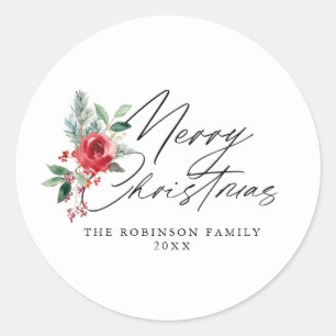 フローラ植物性メリークリスマスシール ラウンドシール
