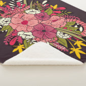 フローラ植物性手描き鮮やかヴィンテージ シェルパブランケット (3/4)