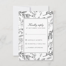 フローラ植物性白黒結婚ズ 出欠カード