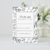 フローラ植物性白黒結婚ズ 出欠カード (スタンド正面)