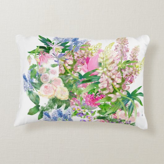 フローラ植物春の花 アクセントクッション (裏面)