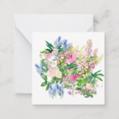 フローラ植物春の花 ノートカード (裏面)