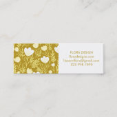 フローラ植物柄マスタード注文ありがとう スキニー名刺 (正面)
