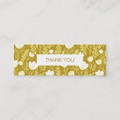 フローラ植物柄マスタード注文ありがとう スキニー名刺 (裏面)