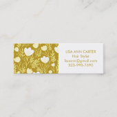 フローラ植物模様ゴールデンニュートラル スキニー名刺 (正面)