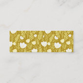 フローラ植物模様ゴールデンニュートラル スキニー名刺 (裏面)