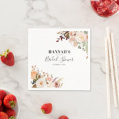 フローラ植物秋ブライダルシャワー紙 スタンダードカクテルナプキン (インサイチュ)