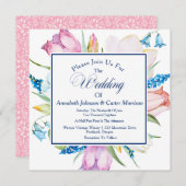 フローラ植物結婚式招待状 招待状 (正面/裏面)