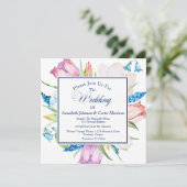 フローラ植物結婚式招待状 招待状 (スタンド正面)