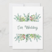 フローラ植物結婚式招待状 招待状 (裏面)