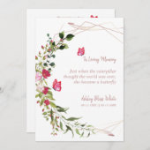 フローラ植物記念親愛物 招待状 (正面/裏面)