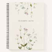 フローラ植物野草パーソナライズされた ノートブック (正面)