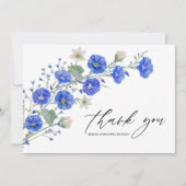 フローラ植物野草優雅モダンな結婚式 サンキューカード (正面)